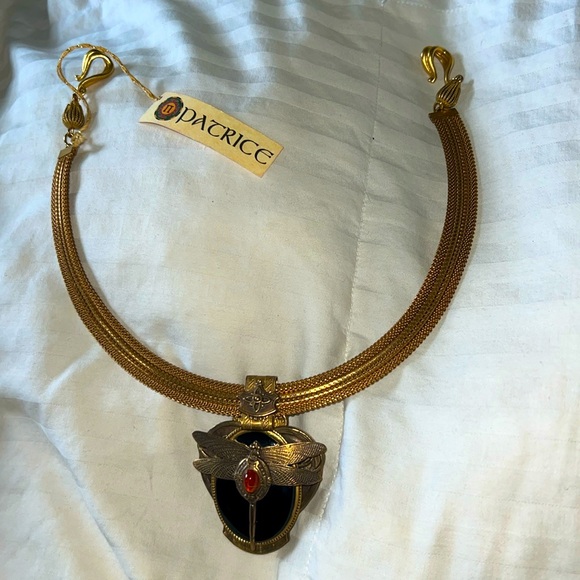 Vintage European glass with Brass on Gold Plated Mesh